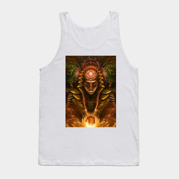 Sentinel Fractal Visionary Art Manafold Art Tank Top by Manafold